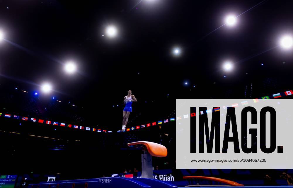 ROTTERDAM - Elijah Faverus during the qualifications at the World Gymnastics Championships in Rotterdam Ahoy. IRIS VAN DEN BROEK ANP ANPxSportx IVx 572744103 originalFilename: 572744103