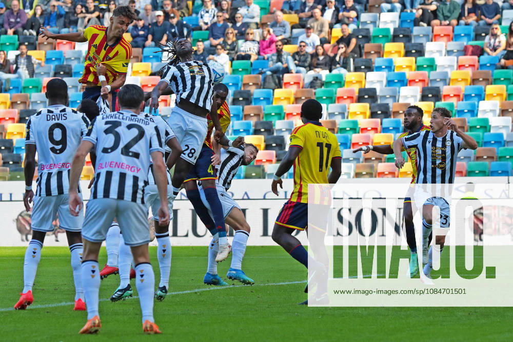 Lecce s gaspar celebrates after scoring the 0-1 goal for his team during the Serie A soccer match between Udinese and Lecce at the Friuli Stadium in Udine, north east Italy - October 18, 2026. - Soccer