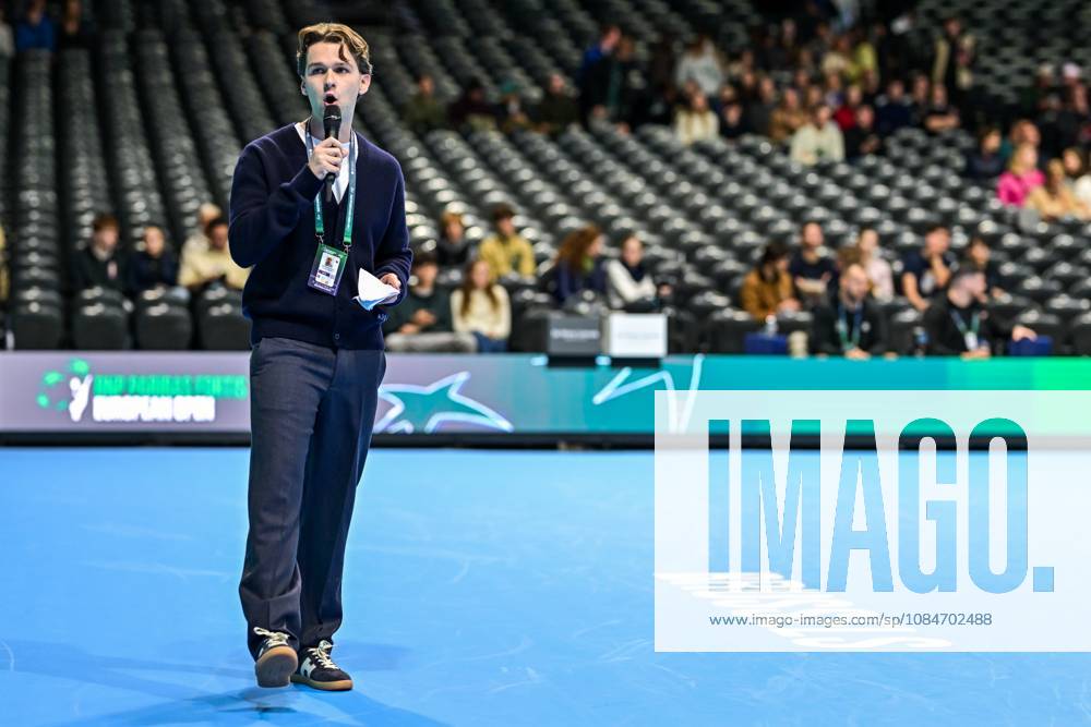 Speaker pictured during the European Open ATP, Tennis Herren tennis tournament in Brussels, on Saturday 18 October. This year s edition of the tournament is taking place from 17 to 25 October DAVIDxPINTENS x190192995x