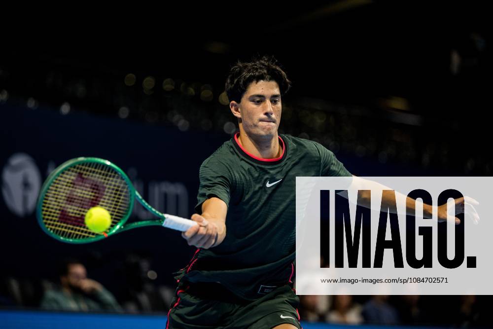 Federico Cina of Italy pictured in action during the European Open ATP, Tennis Herren tennis tournament in Brussels, on Sunday 18 October. This year s edition of the tournament is taking place from 17 to 25 October JASPERxJACOBS x190192993x