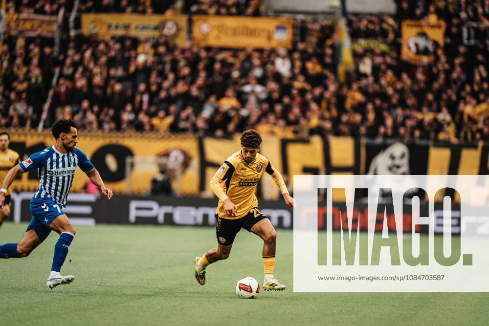 Im Bild: Ben Bobzien (20, SG Dynamo Dresden) beim Angriff auf das Tor von 1. FC Magdeburg 18.10.2026, SG Dynamo Dresden - 1. FC Magdeburg, 2. BUNDESLIGA - 8. SPIELTAG, Fußball, Deutschland, Dresden, Rudolf-Harbig-Stadion