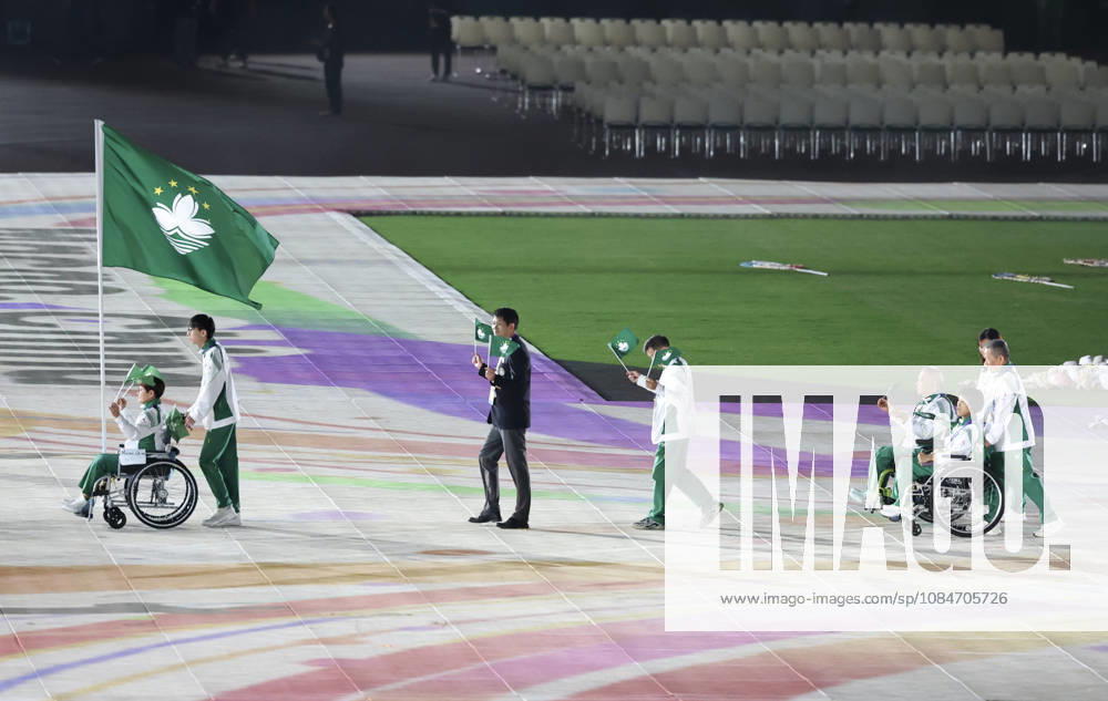 (261018) -- NAGOYA, Oct. 18, 2026 -- The delegation of China s Macao parades into the stadium during the opening ceremony of the Aichi-Nagoya Asian Para Games in Nagoya, Japan, Oct. 18, 2026. ) (SP)JAPAN-NAGOYA-ASIAN PARA GAMES-OPENING CEREMONY YaoxQilin