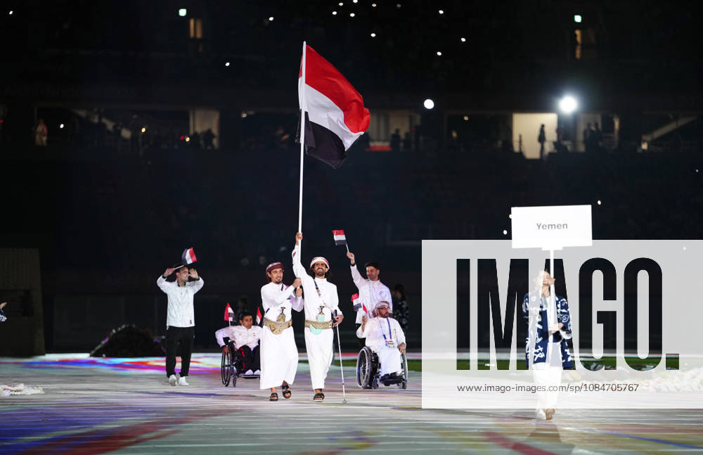 (261018) -- NAGOYA, Oct. 18, 2026 -- The delegation of Yemen parades into the stadium during the opening ceremony of the Aichi-Nagoya Asian Para Games in Nagoya, Japan, Oct. 18, 2026. ) (SP)JAPAN-NAGOYA-ASIAN PARA GAMES-OPENING CEREMONY JiaxHaocheng