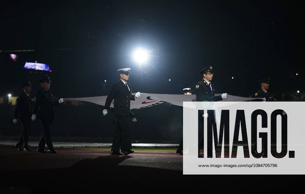 (261018) -- NAGOYA, Oct. 18, 2026 -- The flag of the Asian Paralympic Committee is carried during the opening ceremony of the Aichi-Nagoya Asian Para Games in Nagoya, Japan, Oct. 18, 2026. ) (SP)JAPAN-NAGOYA-ASIAN PARA GAMES-OPENING CEREMONY JiaxHaocheng