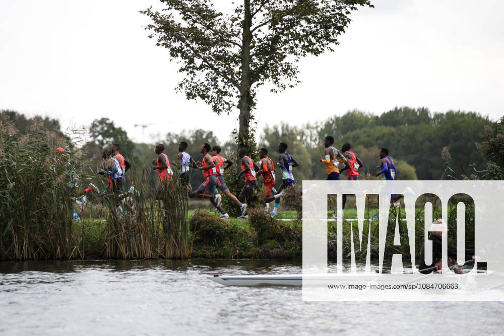 18th October 2026; Amsterdam, Netherlands; TCS Amsterdam Marathon; Elite runners on Ouderkerkerdijk AnthonyxBenoit