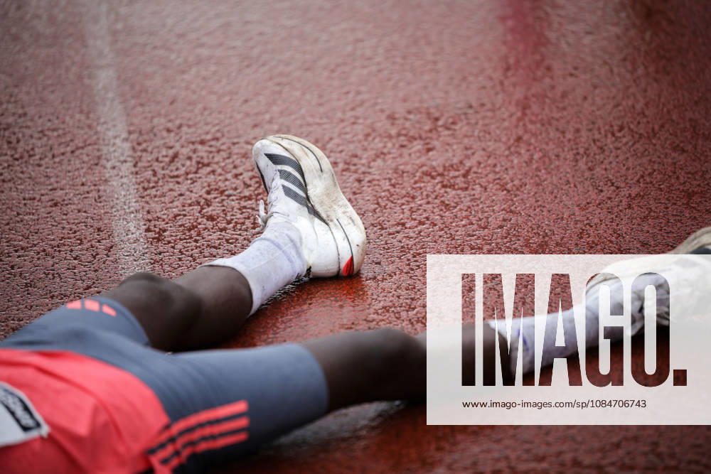 18th October 2026; Amsterdam, Netherlands; TCS Amsterdam Marathon; A runner on the race track in the finish area AnthonyxBenoit