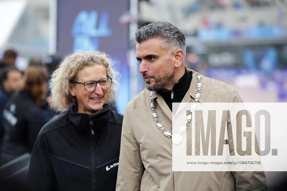 18th October 2026; Amsterdam, Netherlands; TCS Amsterdam Marathon; Sofyan Mbarki, alderman for and deputy mayor of Amsterdam at the finish area AnthonyxBenoit
