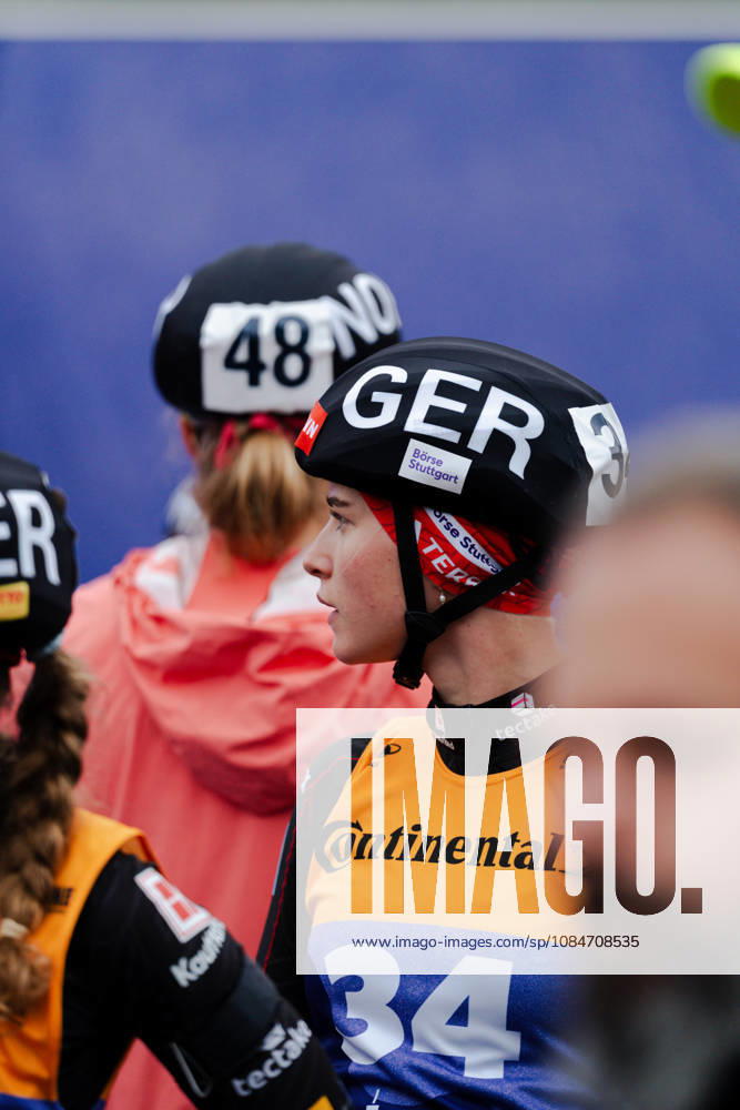 GER, Biathlon, Frauen, IBU Biathlon Loop One Festival 2026, Saison 2026 2027, Super Sprint Qualifikation Damen Heat 1-4 Julia Tannheimer ( DEU, 34 ) im Portrait beim Aufwärmen München Olympiapark Bayern Deutschland