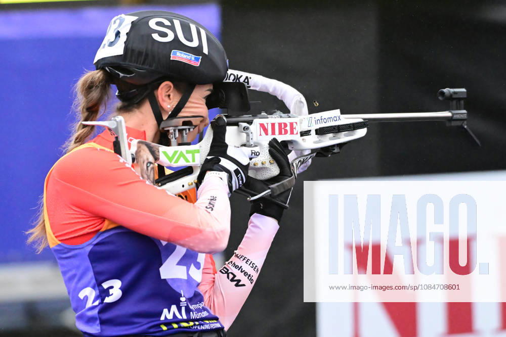BIATHLON - GASPARIN Aita SUI bei der Qualifikation Super Sprint der Damen Herren während des Loop One Biathlon Opening Festival im Olypiapark München am 18.10.2026, Deutschland, Bayern München Hans-Jochen-Vogel-Platz Olypiapark Bayern Deutschland