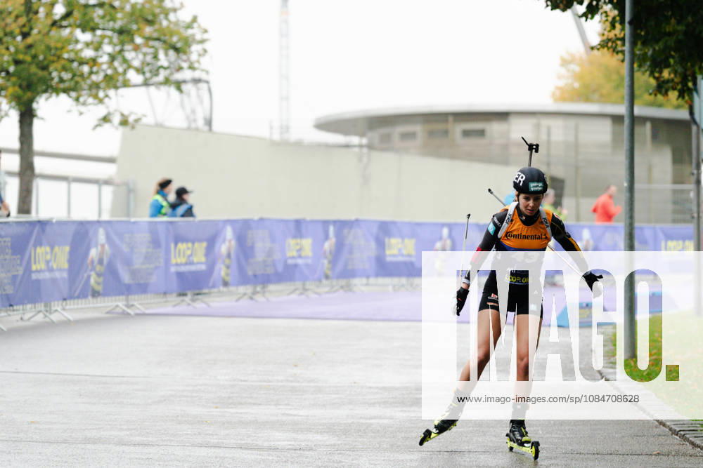 GER, Biathlon, Frauen, IBU Biathlon Loop One Festival 2026, Saison 2026 2027, Super Sprint Qualifikation Damen Heat 1-4 Johanna Puff ( DEU, 43 ) in der Kurve München Olympiapark Bayern Deutschland