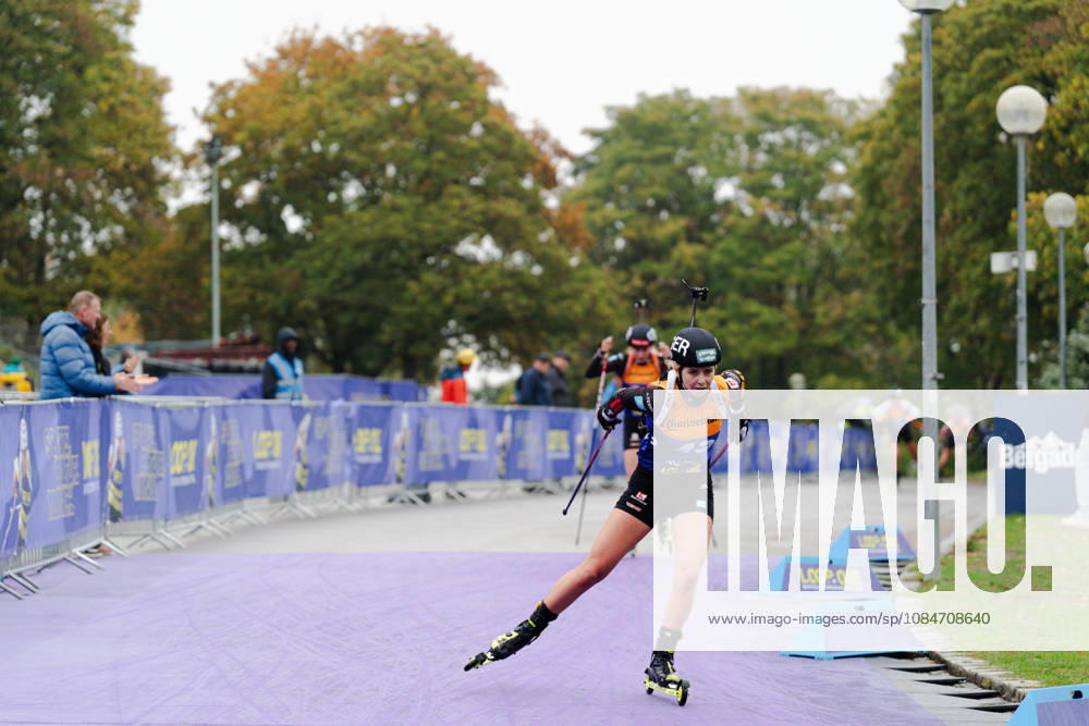 GER, Biathlon, Frauen, IBU Biathlon Loop One Festival 2026, Saison 2026 2027, Super Sprint Qualifikation Damen Heat 1-4 Johanna Puff ( DEU, 43 ) in der Kurve München Olympiapark Bayern Deutschland