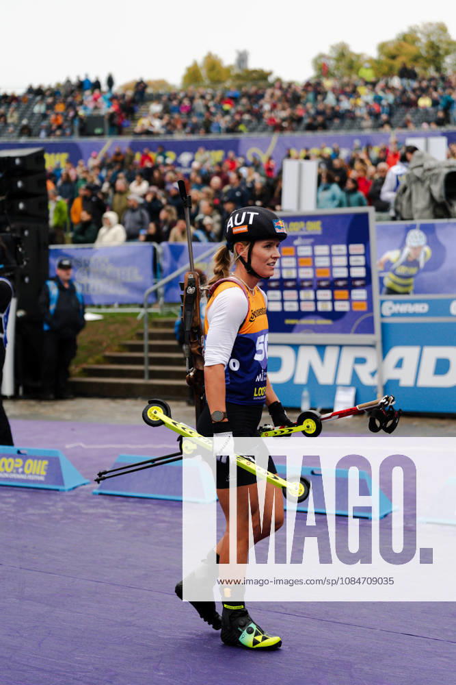 GER, Biathlon, Frauen, IBU Biathlon Loop One Festival 2026, Saison 2026 2027, Super Sprint Qualifikation Damen Heat 1-4 Anna Gandler ( AUT, 50 ) im Portrait München Olympiapark Bayern Deutschland