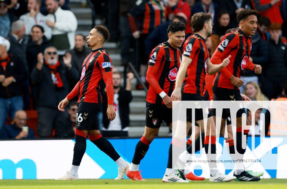Marcus Tavernier of AFC Bournemouth celebrates scoring a goal after making the score 1-0. Bournemouth v Sunderland, Premier League, Football, Vitality Stadium, Bournemouth, UK - 18 Oct 2026Bournemouth Vitality Stadium United Kingdom