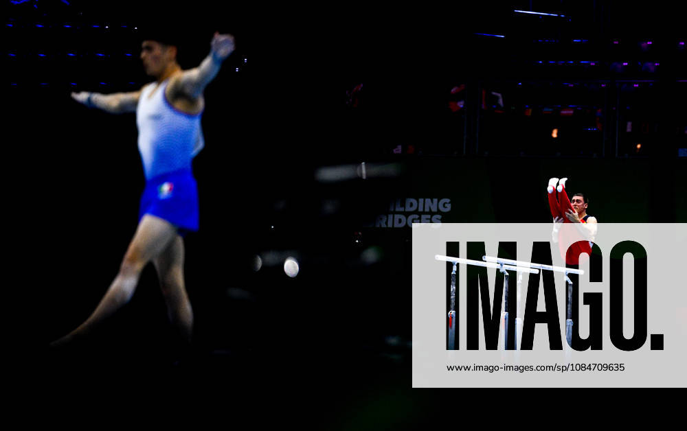 Netherlands Artistic Gymnastics World Championships Qualifiers 9267369 18.10.2026 Spain s Ignacio Yockers competes on the parallel bars during the men s qualification of the 2026 World Artistic Gymnastics Championships in Rotterdam, the Netherlands. Alexey Filippov Sputnik Rotterdam Netherlands