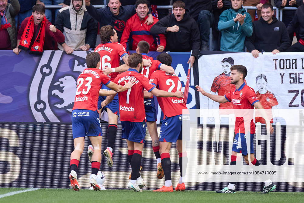 Jonathan Dubasin of CA Osasuna celebrates after scoring the team s first goal which was later disallowed by VAR during the LaLiga EA Sports match between CA Osasuna and Real Racing Club de Santander at El Sadar on October 18, 2026, in Pamplona, Spain. Pamplona SPAIN - ZUMAa181 20261018_zaa_a181_104