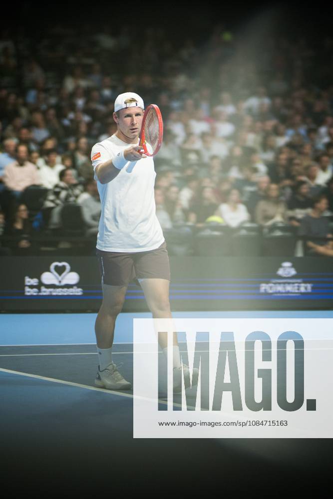 Gauthier Onclin of Belgium pictured in action during the European Open ATP, Tennis Herren tennis tournament in Brussels, on Sunday 18 October. This year s edition of the tournament is taking place from 17 to 25 October JASPERxJACOBS x190208586x