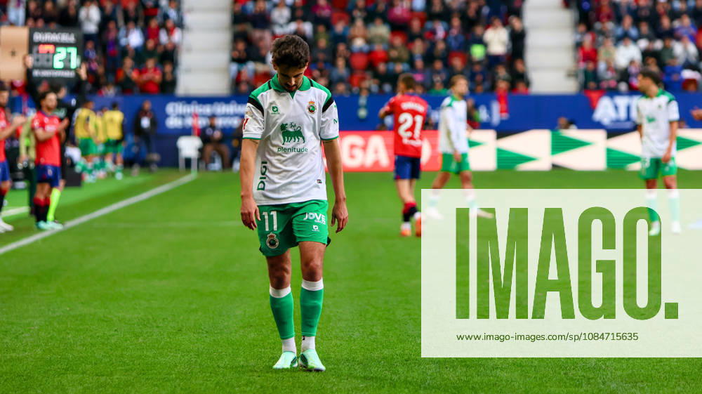 ESP: LaLiga EA Sports Atletico Osasuna v Racing Santander Andres Martin of Racing de Santander during LaLiga EA Sports match between Atletico Osasuna v Racing Santander played at El Sadar Stadium, Pamplona, on October 18 2026 in Spain Spain Soccer