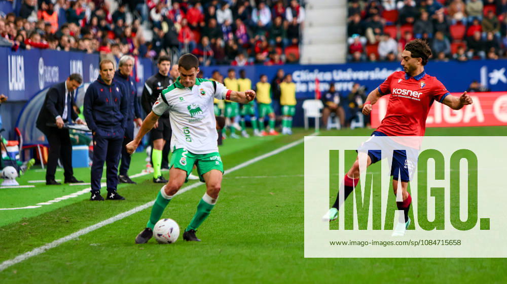 ESP: LaLiga EA Sports Atletico Osasuna v Racing Santander Alvaro Mantilla of Racing de Santander during LaLiga EA Sports match between Atletico Osasuna v Racing Santander played at El Sadar Stadium, Pamplona, on October 18 2026 in Spain Spain Soccer
