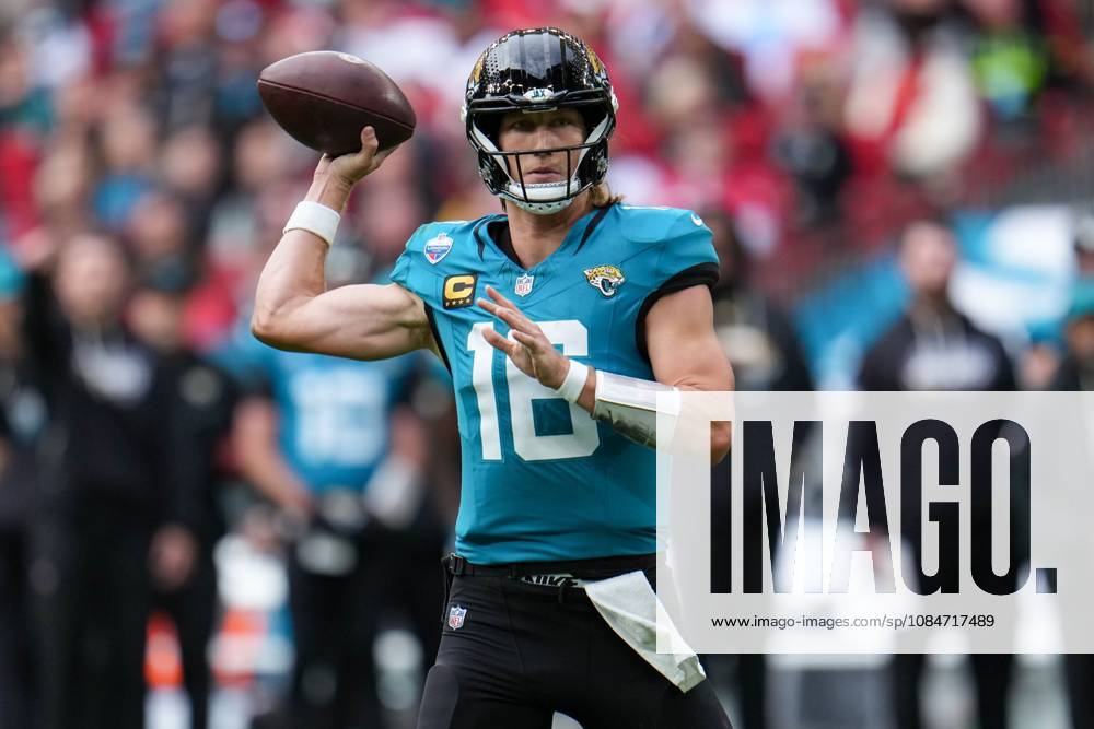 Jacksonville Jaguars, Trevor Lawrence, Quarterback, 16 Houston Texans v Jacksonville Jaguars, NFL, American Football Herren, USA American Football, Wembley Stadium, London, UK - 18 Oct 2026London Wembley Stadium United Kingdom