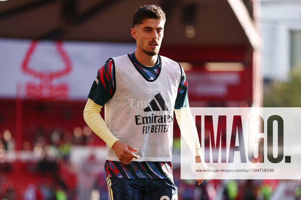 Nottingham, England, 18th October 2026. Kai Havertz of Arsenal warms up before the Nottingham Forest vs Arsenal Premier League match at the City Ground, Nottingham. Picture credit should read: Jake Youle Sportimage . SPI_017_JY_Forest_Arsenal SPI-5083-0017
