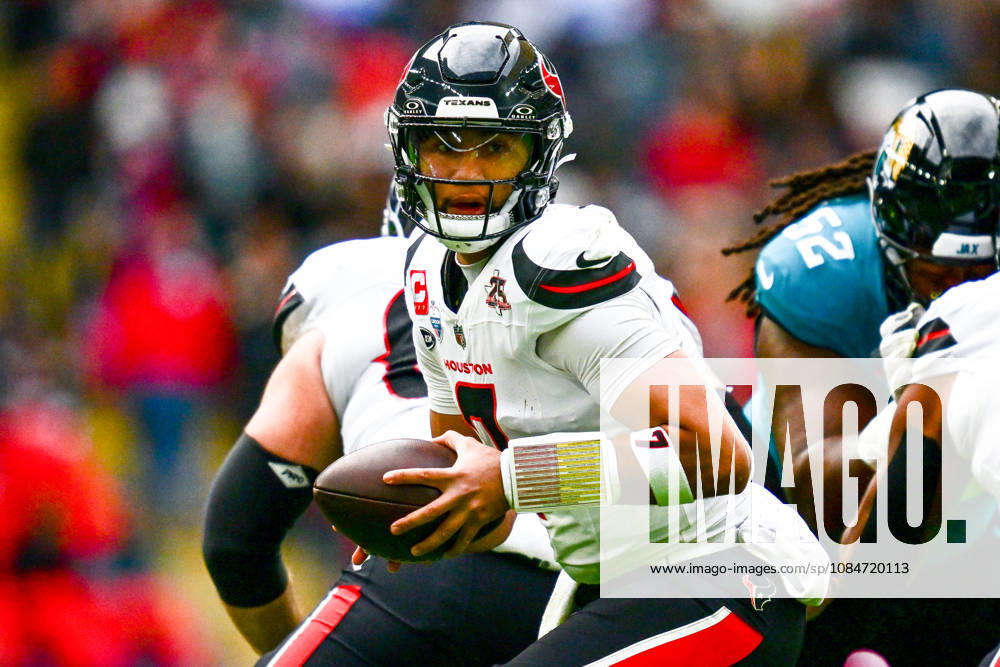 Jacksonville Jaguars v Houston Texans, International Series C.J. Stroud (7) of Houston Texans has the ball during the International Series match between Jacksonville Jaguars and Houston Texans at Wembley Stadium, London, UK on 18 October 2026. Editorial use only ,