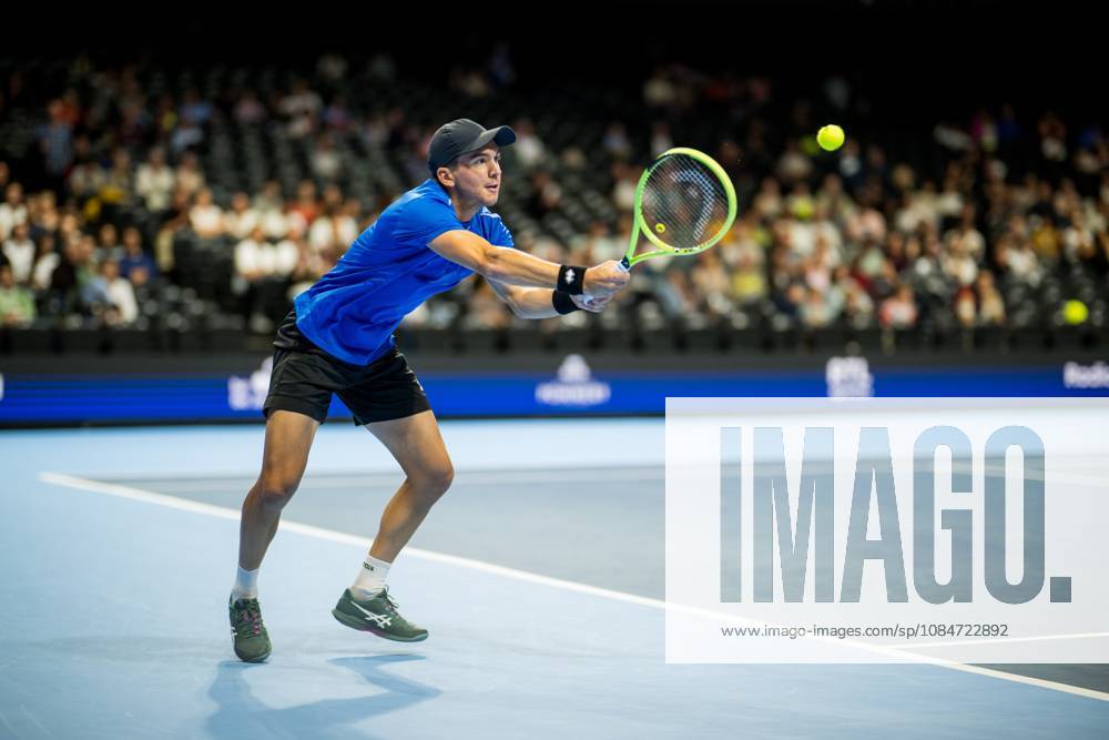 Andrea Guerrieri of Italy pictured in action during the European Open ATP, Tennis Herren tennis tournament in Brussels, on Sunday 18 October. This year s edition of the tournament is taking place from 17 to 25 October JASPERxJACOBS x190216656x