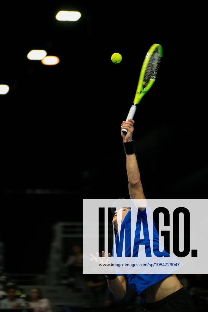 Andrea Guerrieri of Italy pictured in action during the European Open ATP, Tennis Herren tennis tournament in Brussels, on Sunday 18 October. This year s edition of the tournament is taking place from 17 to 25 October JASPERxJACOBS x190216696x
