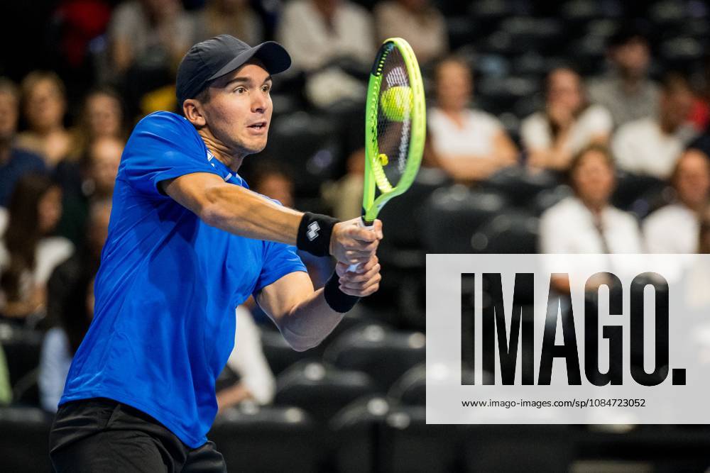 Andrea Guerrieri of Italy pictured in action during the European Open ATP, Tennis Herren tennis tournament in Brussels, on Sunday 18 October. This year s edition of the tournament is taking place from 17 to 25 October JASPERxJACOBS x190216726x