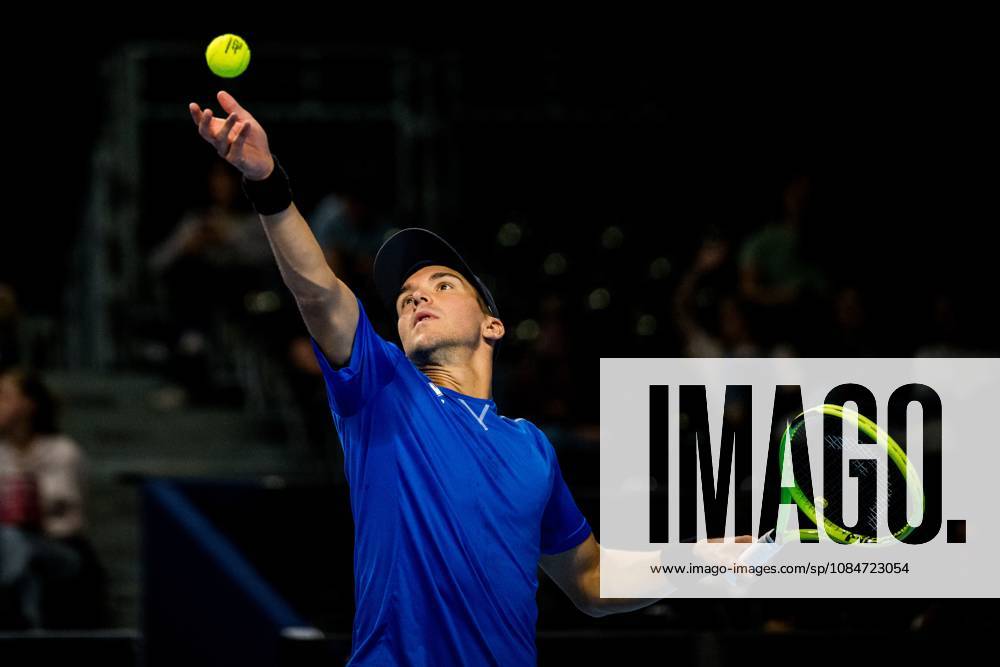 Andrea Guerrieri of Italy pictured in action during the European Open ATP, Tennis Herren tennis tournament in Brussels, on Sunday 18 October. This year s edition of the tournament is taking place from 17 to 25 October JASPERxJACOBS x190216764x