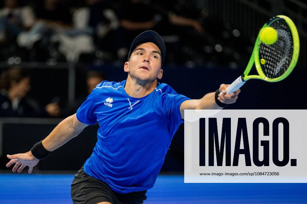 Andrea Guerrieri of Italy pictured in action during the European Open ATP, Tennis Herren tennis tournament in Brussels, on Sunday 18 October. This year s edition of the tournament is taking place from 17 to 25 October JASPERxJACOBS x190216780x