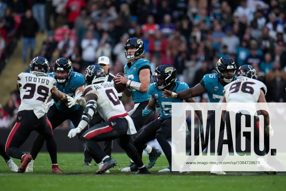 Jacksonville Jaguars, Trevor Lawrence, Quarterback, 16 Houston Texans v Jacksonville Jaguars, NFL, American Football Herren, USA American Football, Wembley Stadium, London, UK - 18 Oct 2026London Wembley Stadium United Kingdom