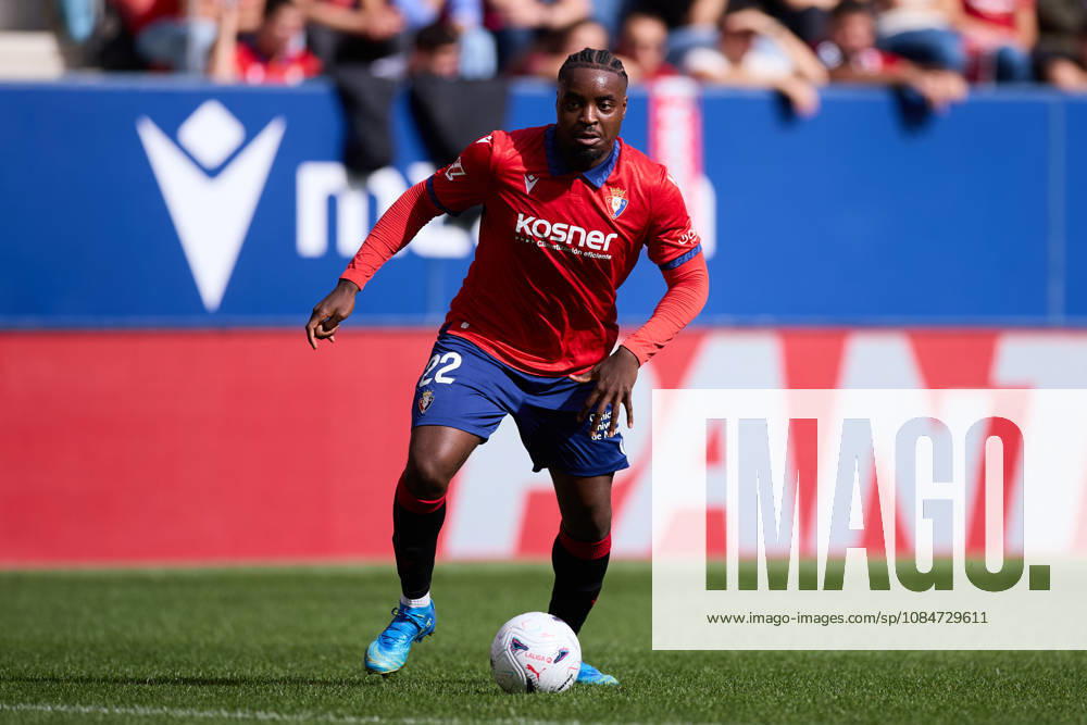 CA Osasuna v Real Racing Club de Santander - LaLiga EA Sports Enzo Boyomo of CA Osasuna in action during the LaLiga EA Sports match between CA Osasuna and Real Racing Club de Santander at El Sadar on October 18, 2026, in Pamplona, Spain. Pamplona El Sadar Navarra Spain RL_CAOvRCS_2K26_0035