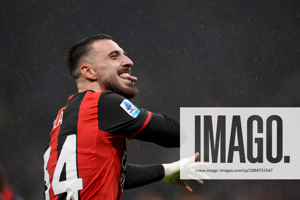 AC Milan s Mario Gila Ccelebrates after scoring 3-0 during the Serie A soccer match between AC Milan and Atalanta BC at the Giuseppe Meazza Stadium in Milan, Italy - October 18, 2026. - Soccer