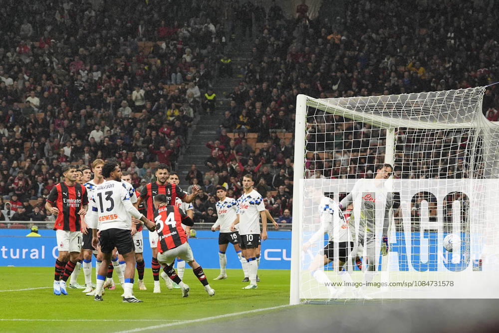 AC Milan s Mario Gila Ccelebrates scoring 3-0 during the Serie A soccer match between AC Milan and Atalanta BC at the Giuseppe Meazza Stadium in Milan, Italy - October 18, 2026. - Soccer