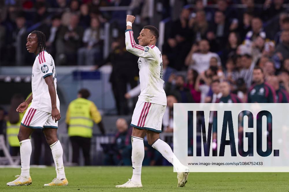 Kylian Mbappe (Real Madrid CF) celebrates a goal during the LaLiga EA SPORTS 2026 2027 match between Real Madrid CF and Sevilla FC..Final score: Real Madrid CF 4-1 Sevilla FC. Madrid Spain - ZUMAs197 20261018_aaa_s197_228