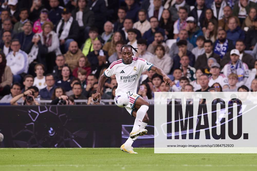 Yan Diomande (Real Madrid CF) is seen in action during the LaLiga EA SPORTS 2026 2027 match between Real Madrid CF and Sevilla FC..Final score: Real Madrid CF 4-1 Sevilla FC. Madrid Spain - ZUMAs197 20261018_aaa_s197_270