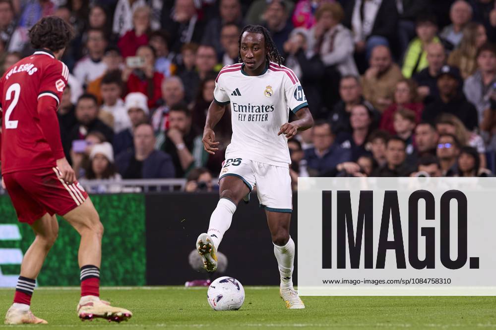 Yan Diomande (Real Madrid CF) is seen in action during the LaLiga EA SPORTS 2026 2027 match between Real Madrid CF and Sevilla FC..Final score: Real Madrid CF 4-1 Sevilla FC. Madrid Spain - ZUMAs197 20261018_aaa_s197_235