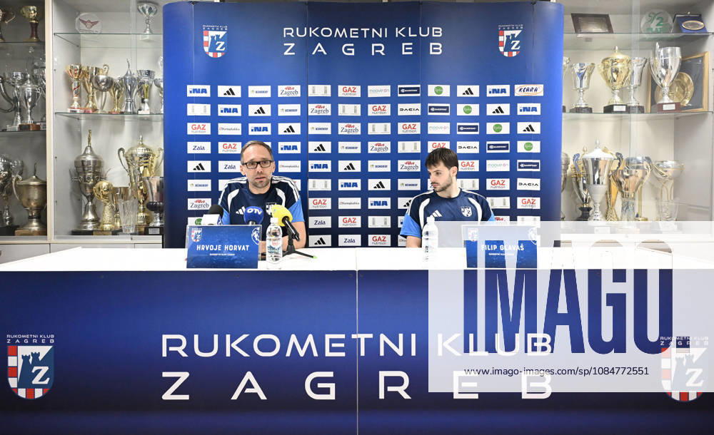 EHF Champions League: press conference, PK, Pressekonferenz of HC ZAgreb Head coach Hrvoje Horvat and Filip Glavas of HC Zagreb speak on a press conference on October 19, 2026 in Zagreb, Croatia ahead of the EHF Champions League match between HC Zagreb and PSG. MarkoxLukunic PIXSELL