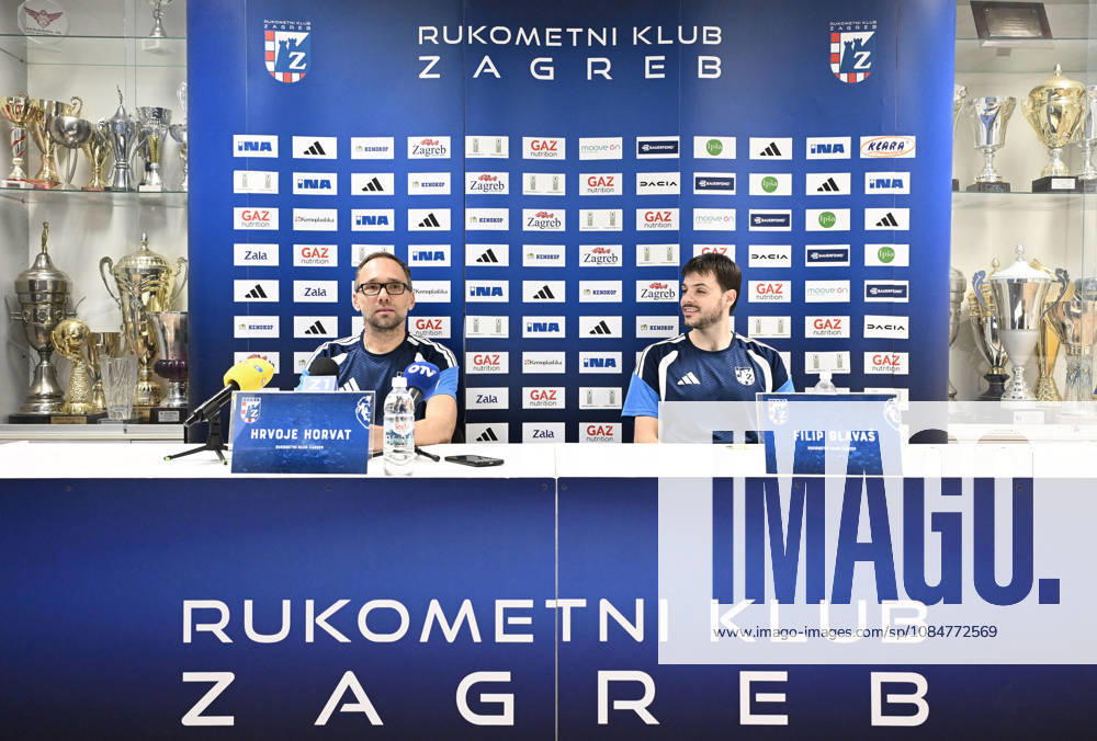 EHF Champions League: press conference, PK, Pressekonferenz of HC ZAgreb Head coach Hrvoje Horvat and Filip Glavas of HC Zagreb speak on a press conference on October 19, 2026 in Zagreb, Croatia ahead of the EHF Champions League match between HC Zagreb and PSG. MarkoxLukunic PIXSELL