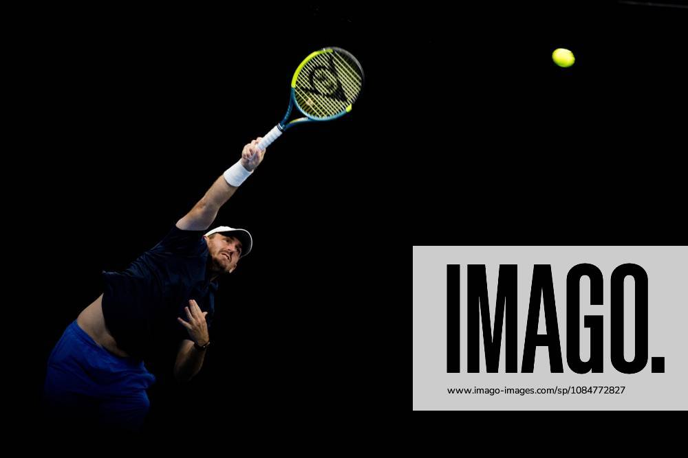 Robert Galloway of the United States pictured in action during the European Open ATP, Tennis Herren tennis tournament in Brussels, on Monday 19 October. This year s edition of the tournament is taking place from 17 to 25 October JASPERxJACOBS x190285563x