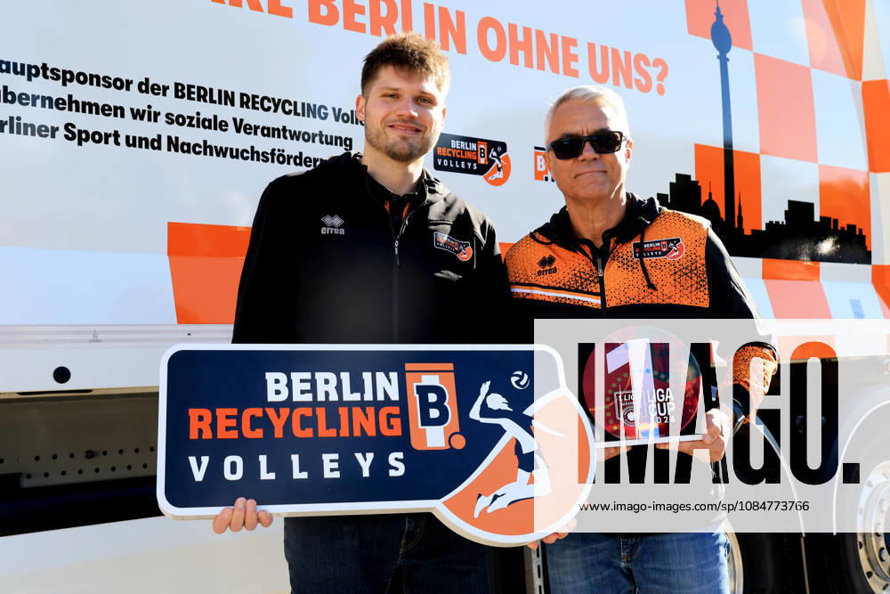 DEU, GER , Deutschland, Volleyball, BR Volleys PK, Saison 2026 2027), Berlin, BR Volleys Geschäftsfuehrer Kaweh Niroomand, Headcoach Andrea Anastasi, Kapitän Ruben Schott nordphoto GmbH Engler Berlin Berlin Berlin Deutschland
