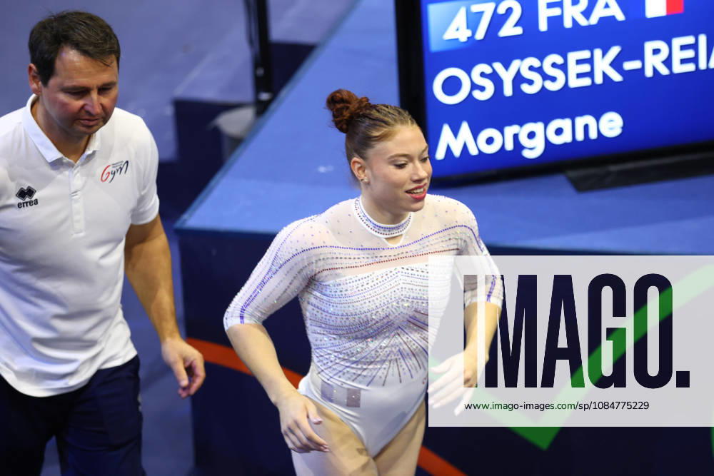 MORGAN OSYSSEK-REIMER of Team France reacts after performing on the Balance Beam during the Women s Qualification subdivision 6 10 of the 54th Artistic Gymnastics World Championships at the Ahoy Arena in Rotterdam, Netherlands. Rotterdam Netherlands - ZUMAc179 20261019_zep_c179_011