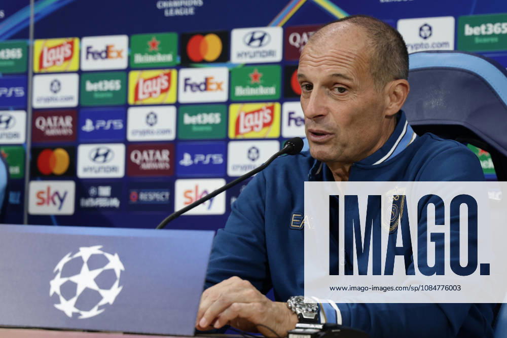 Press conference, PK, Pressekonferenz SSC Napoli Napolis Italian coach Massimiliano Allegri during the SSC Napoli press conference the day before the Champions League football match against Bodo Glimt at the Diego Armando Maradona stadium in Napoli on 19, October, 2026. ABP11765