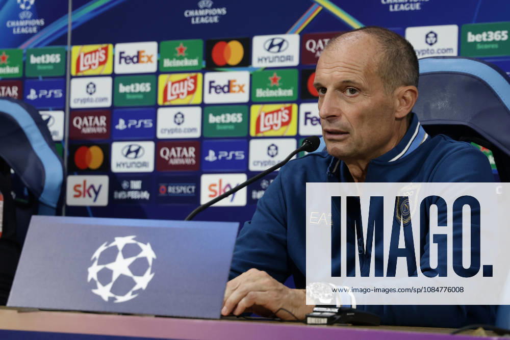Press conference, PK, Pressekonferenz SSC Napoli Napolis Italian coach Massimiliano Allegri during the SSC Napoli press conference the day before the Champions League football match against Bodo Glimt at the Diego Armando Maradona stadium in Napoli on 19, October, 2026. ABP11801