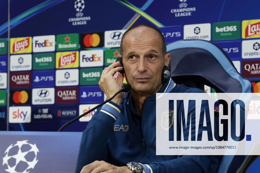 Press conference, PK, Pressekonferenz SSC Napoli Napolis Italian coach Massimiliano Allegri during the SSC Napoli press conference the day before the Champions League football match against Bodo Glimt at the Diego Armando Maradona stadium in Napoli on 19, October, 2026. ABP11829
