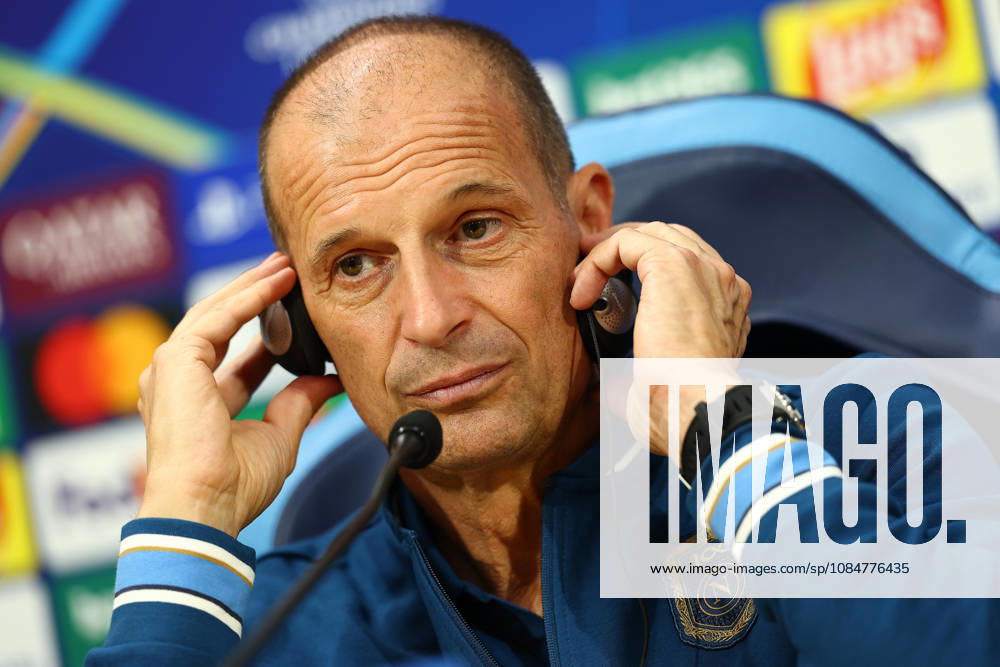 Napoli’s head coach Massimiliano Allegri During the Napoli-Bodo Glimt Champions League press conference, PK, Pressekonferenz in the press room at the Diego Armando Maradona Stadium on October 19, 2026.