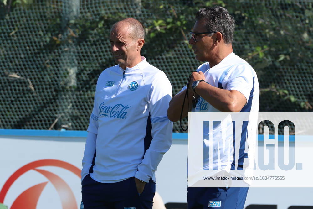 SSC Napoli Training Session Massimiliano Allegri, coach of Napoli, and Marco Landucci attend a training session ahead of the UEFA Champions League 2026 27 at the Napoli training center in Castel Volturno, Italy, on October 19, 2026. Castel Volturno Napoli Italy