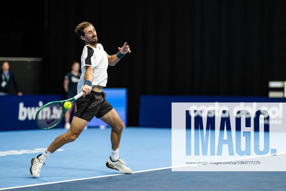 Andres Molteni of Argentina pictured in action during the European Open ATP, Tennis Herren tennis tournament in Brussels, on 19 October. This year s edition of the tournament is taking place from 17 to 25 October DAVIDxPINTENS x190298246x