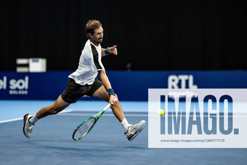 Andres Molteni of Argentina pictured in action during the European Open ATP, Tennis Herren tennis tournament in Brussels, on 19 October. This year s edition of the tournament is taking place from 17 to 25 October DAVIDxPINTENS x190298286x