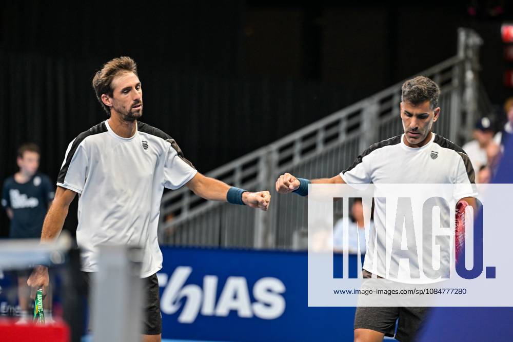 Maximo Gonzalez of Argentina, Andres Molteni of Argentina pictured during the European Open ATP, Tennis Herren tennis tournament in Brussels, on 19 October. This year s edition of the tournament is taking place from 17 to 25 October DAVIDxPINTENS x190298313x